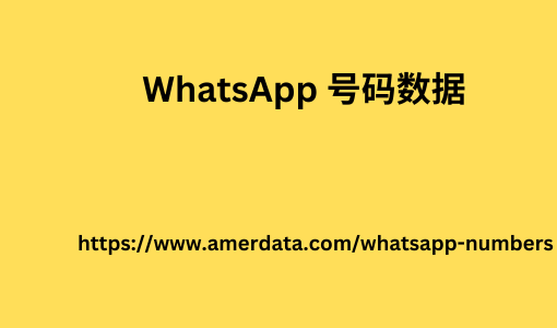 WhatsApp 号码数据