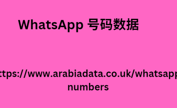 WhatsApp 号码数据