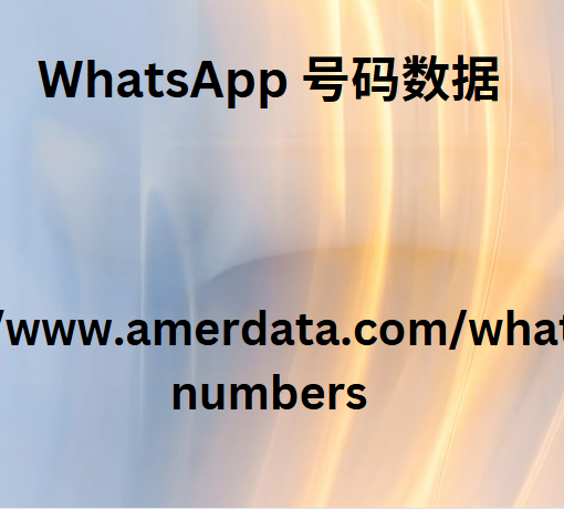 WhatsApp 号码数据