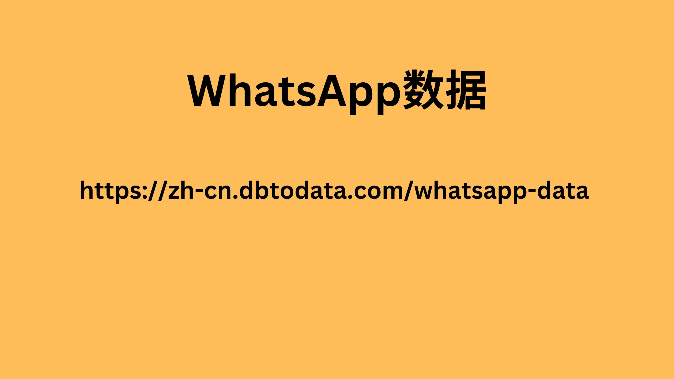 WhatsApp数据 